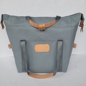 Jon Hart Coated Canvas Cooler Tote Bag - Slate Gray EUC